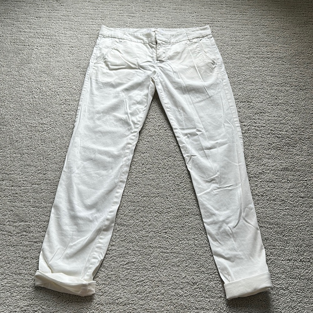 7 for All Man Kind cropped ivory pants - Sz 25